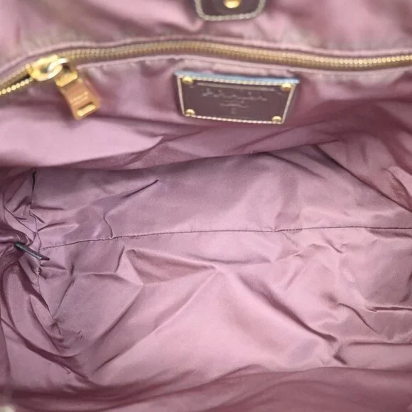 PRADA Logo Tote Shoulder Tote Bag Nylon Saffiano Leather Pink Red GHW 88KC483 - Picture 7 of 15